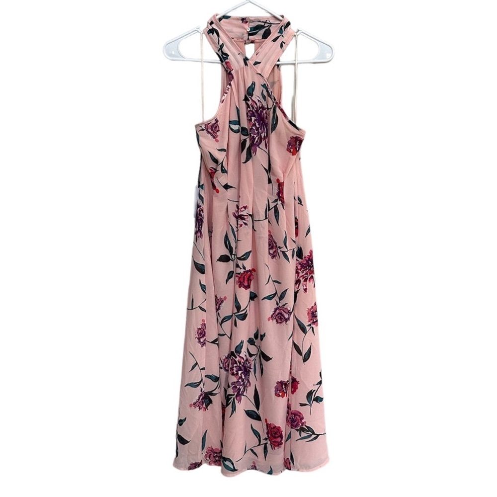 FINAL SALE ✨ Medium Kristi Pink floral MIDI Dress ASTR the label